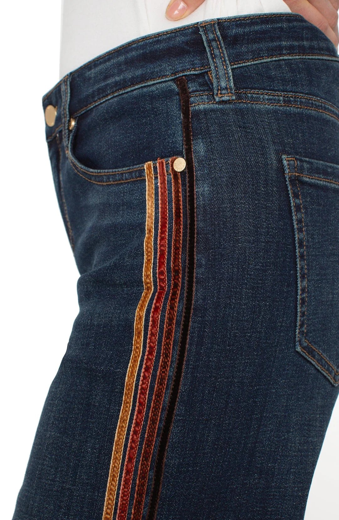 Liverpool Stride Velvet Trim JeanDenimPosh Boutique