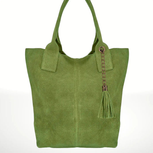 Marely Suede Leather Tote BagHandbagsPosh Boutique