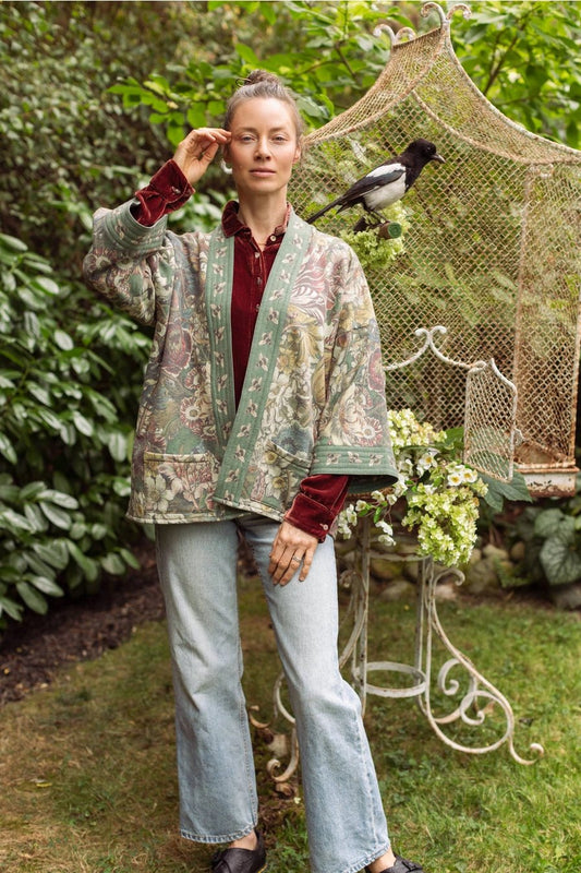 Market of Stars Love Grows Wild Fleece Cottage Kimono JacketJacketsPosh Boutique