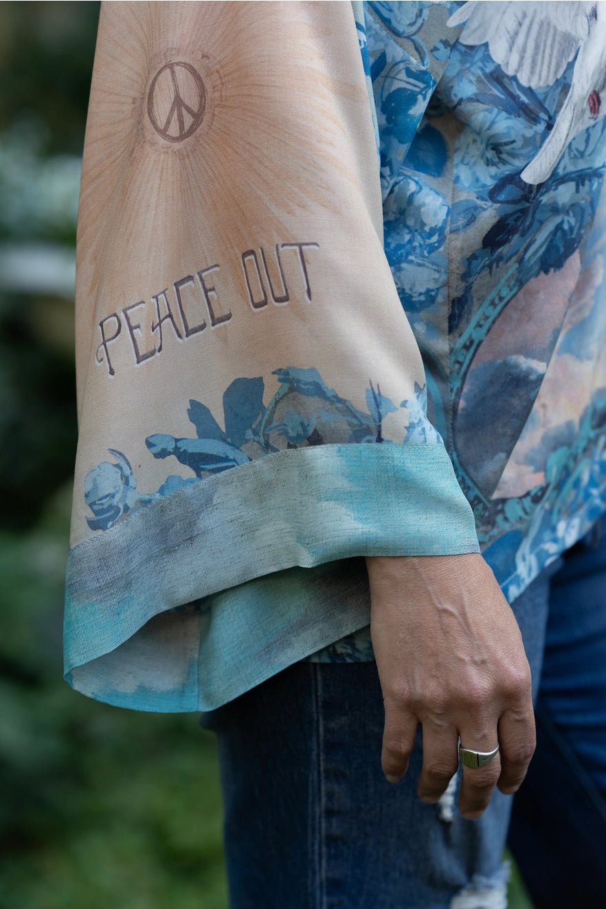 Market of Stars Peace Out Cropped KimonoJacketsPosh Boutique