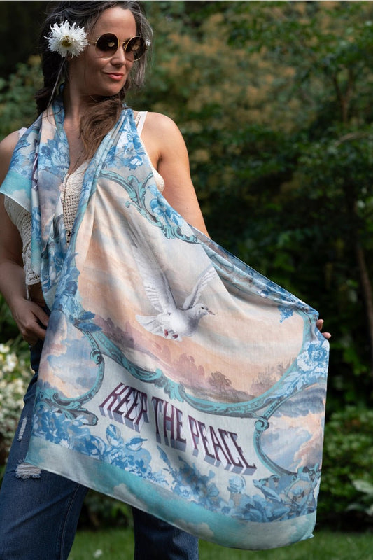 Market of Stars Peace Out ScarfScarvesPosh Boutique
