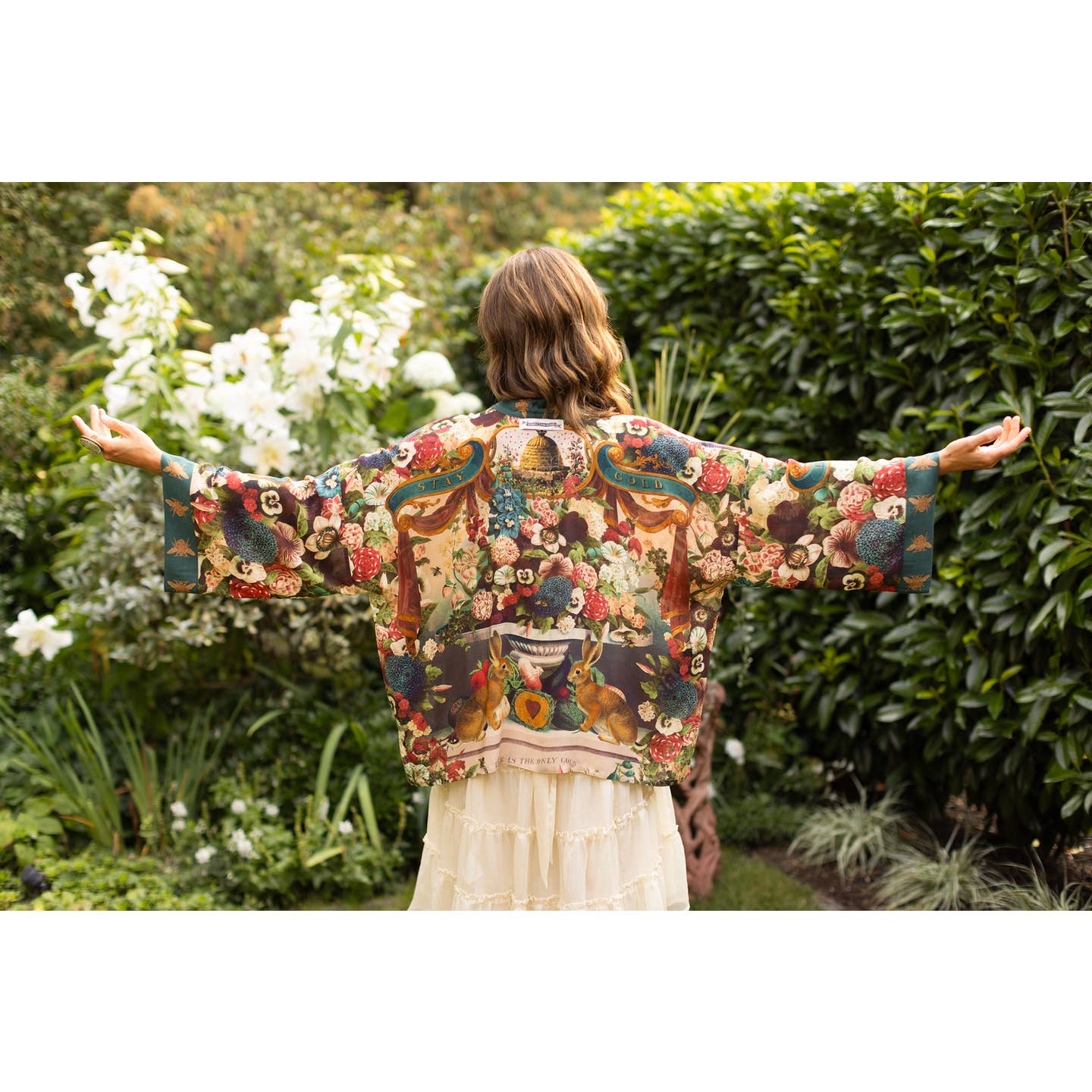 Market of Stars Stay Gold Cropped KimonoJacketsPosh Boutique