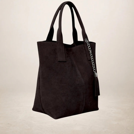 Marley Espresso Suede Tote BagHandbagsPosh Boutique