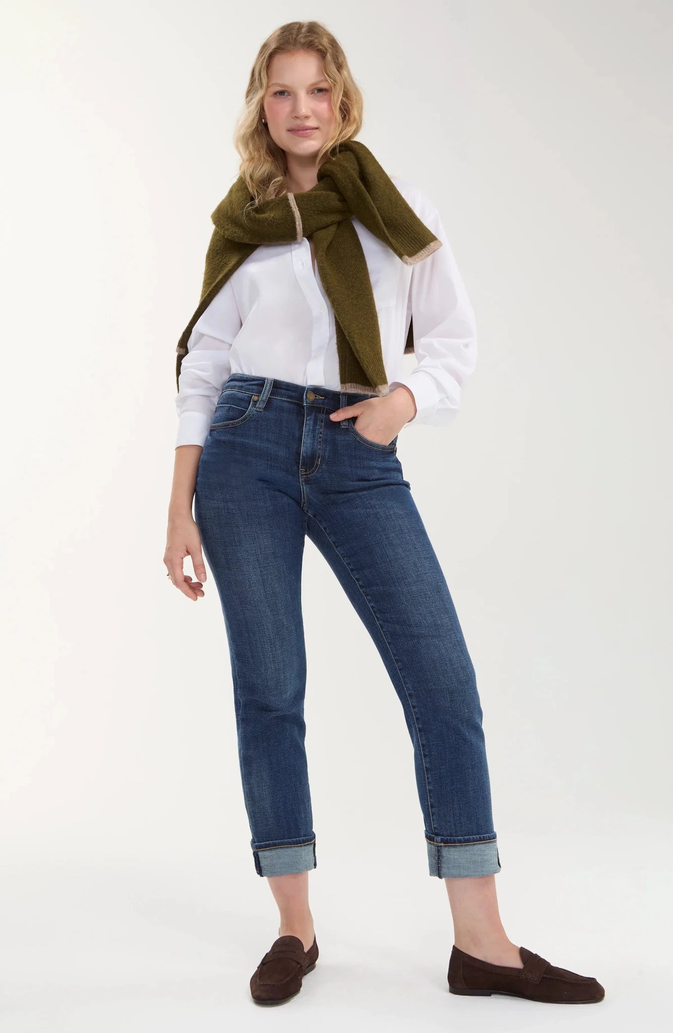 Marley Girlfriend Cuffed JeanPosh Boutique