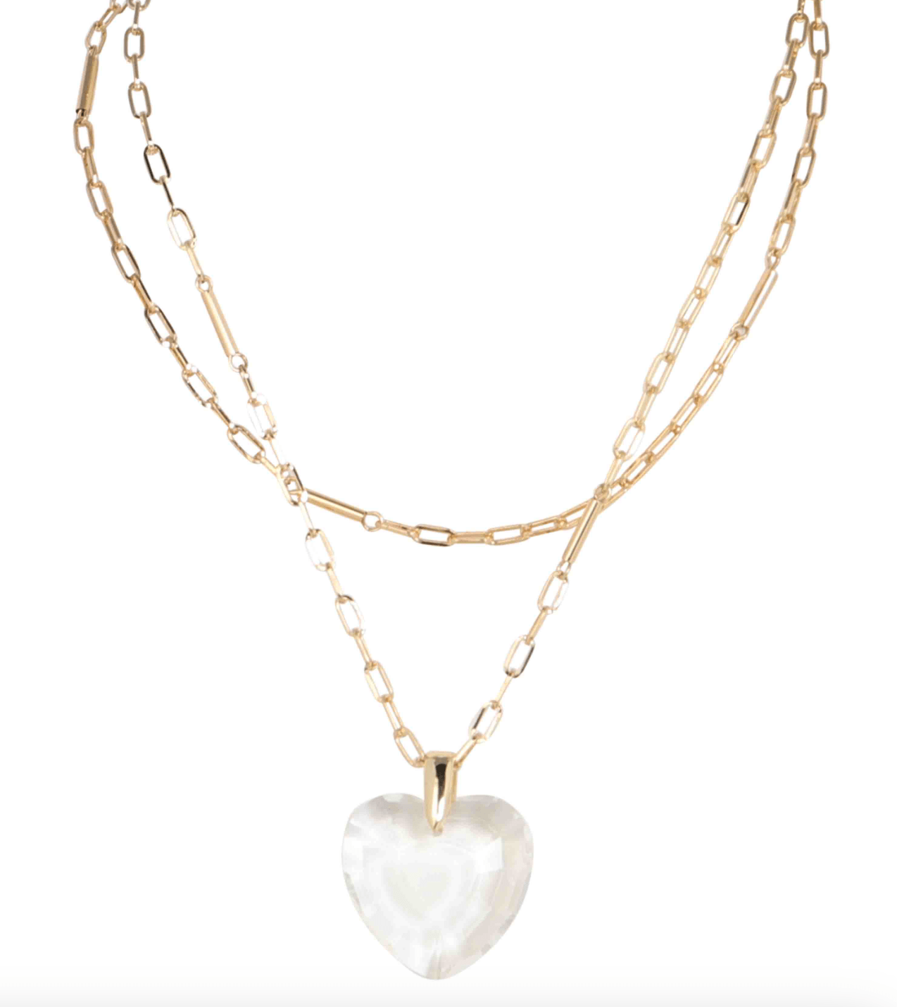 Merx Crystal Heart NecklaceJewelryPosh Boutique