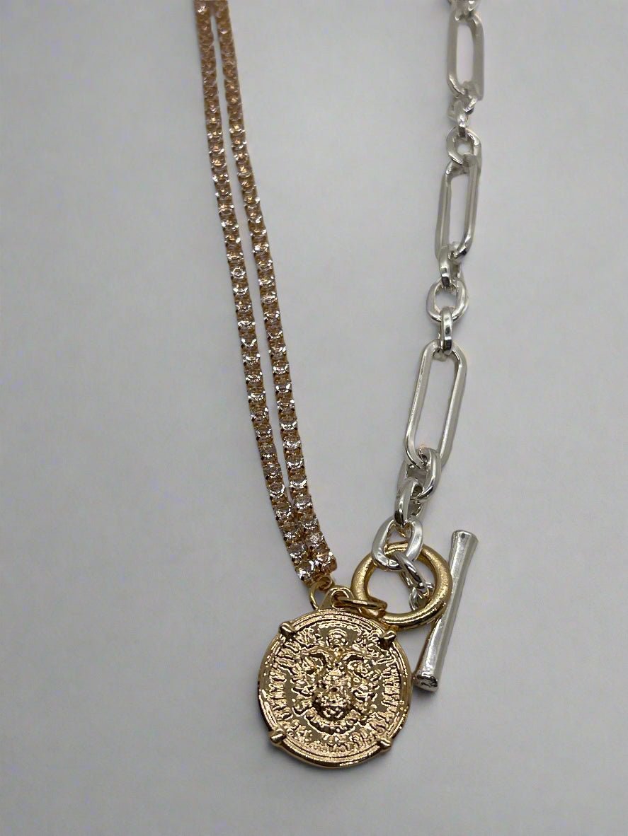 Merx Diamond Coin NecklaceJewelryPosh Boutique