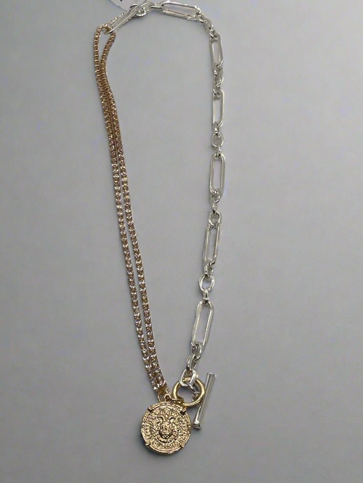 Merx Diamond Coin NecklaceJewelryPosh Boutique