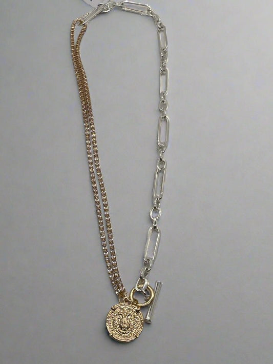 Merx Diamond Coin NecklaceJewelryPosh Boutique