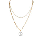 Merx Layered Peace NecklaceJewelryPosh Boutique