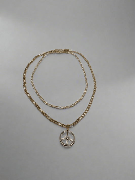 Merx Layered Peace NecklaceJewelryPosh Boutique