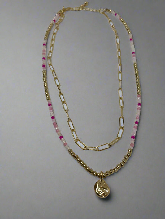Merx Layered Stone NecklaceJewelryPosh Boutique