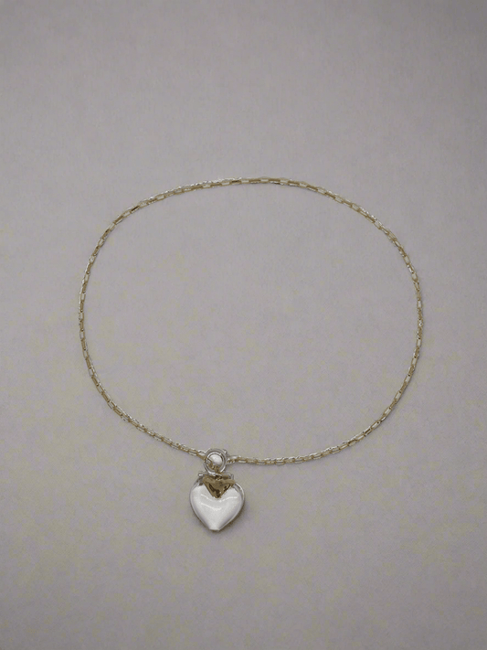 Merx Long Crystal Heart NecklaceJewelryPosh Boutique