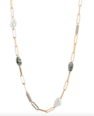 Merx Pearl + Beaded Chain NecklaceJewelryPosh Boutique