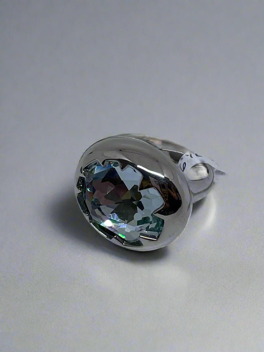 Merx Silver Crown & Jewel RingJewelryPosh Boutique