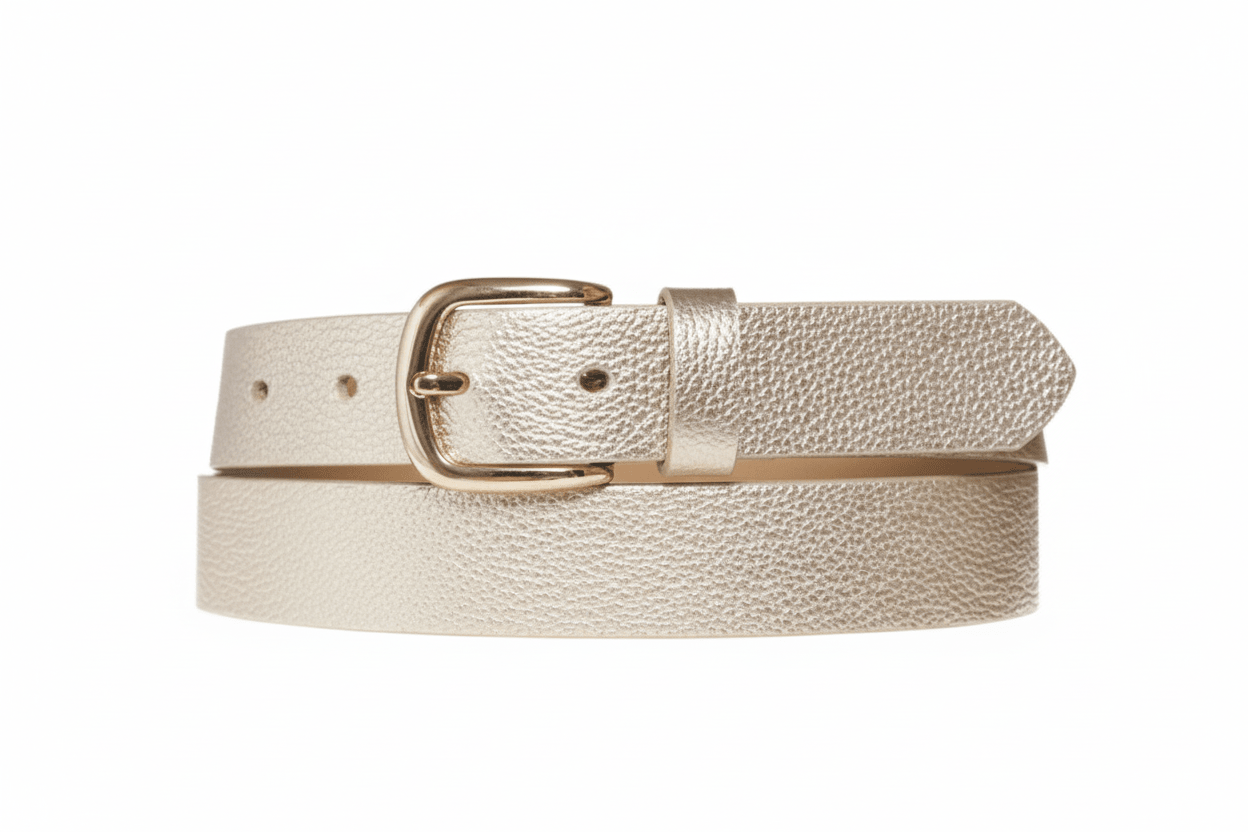 Metallic Leather Belt 25560BeltsPosh Boutique