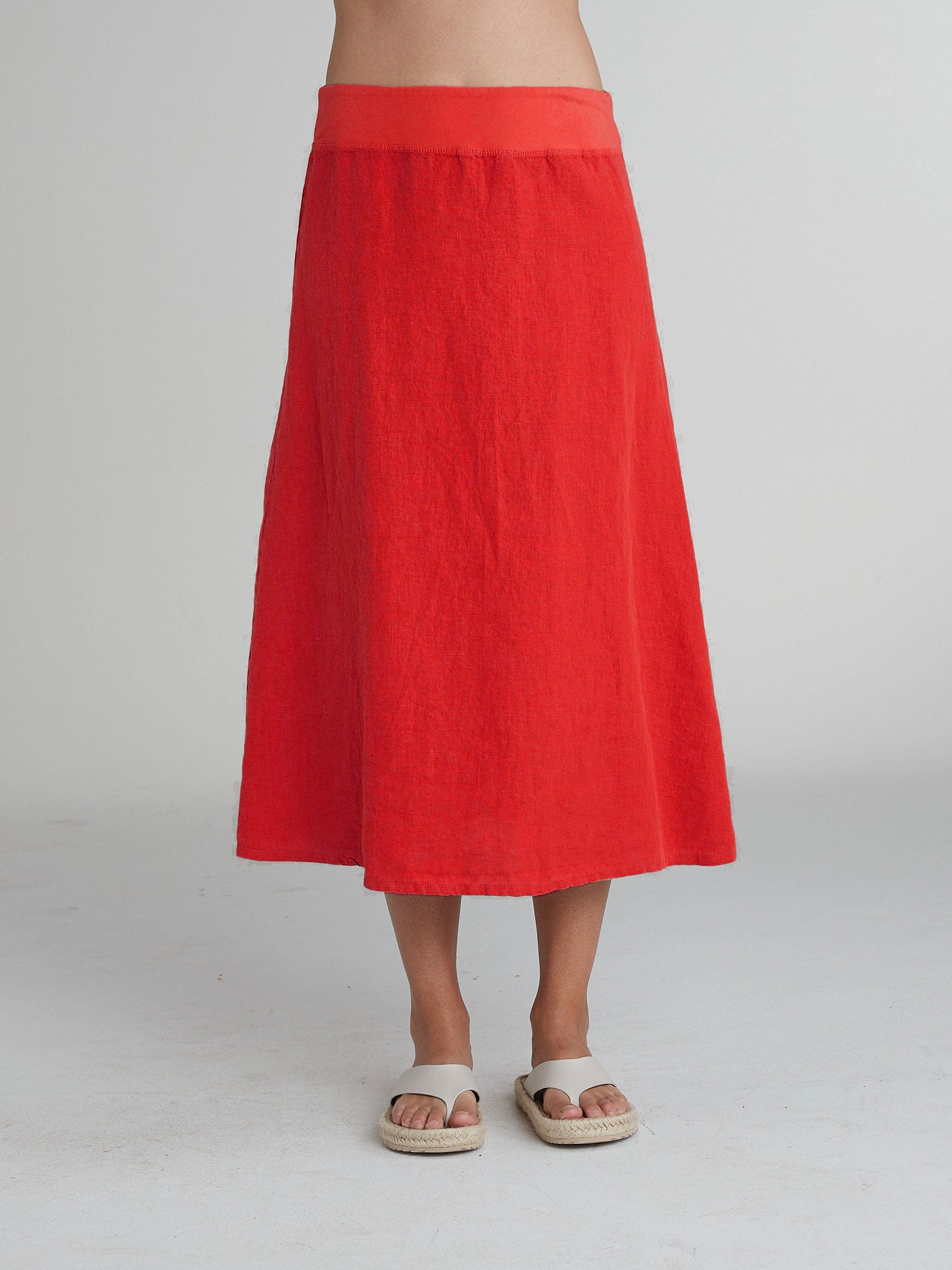 Midi A-line Skirt - Posh Boutique