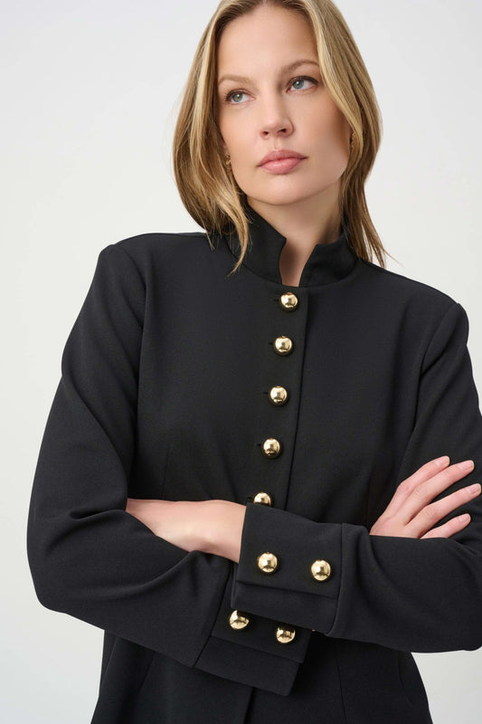 Military Collar Fitted JacketJacketsPosh Boutique