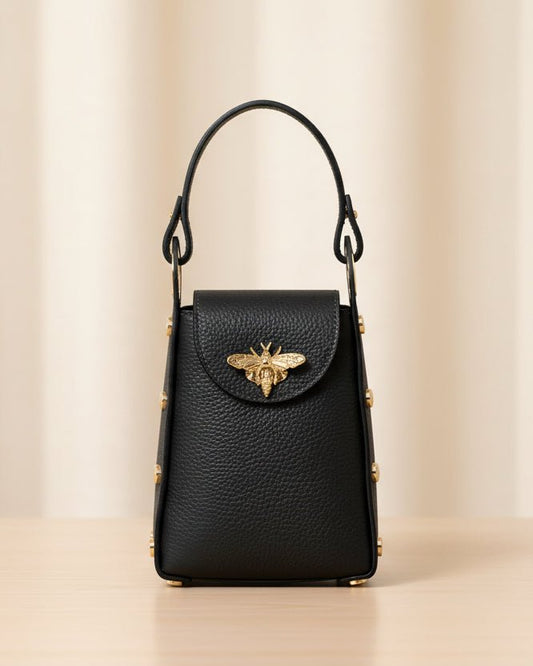 Mini Leather Black Bee BagPosh Boutique