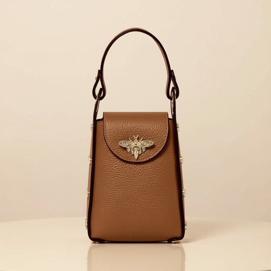 Mini Leather Camel Bee BagPosh Boutique