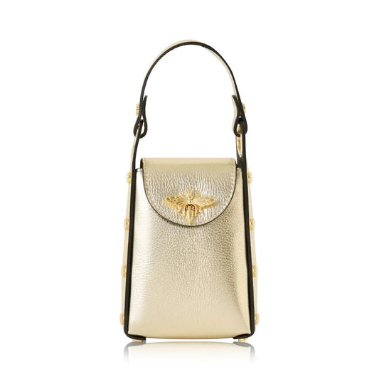 Mini Leather Gold Bee BagHandbagsPosh Boutique