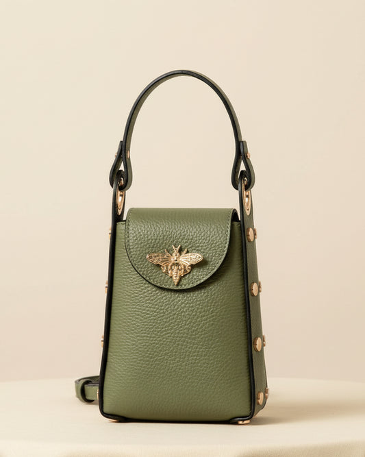 Mini Leather Olive Bee BagPosh Boutique