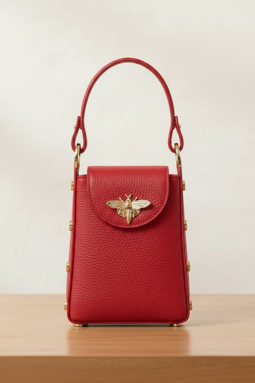Mini Leather Rust Bee BagPosh Boutique