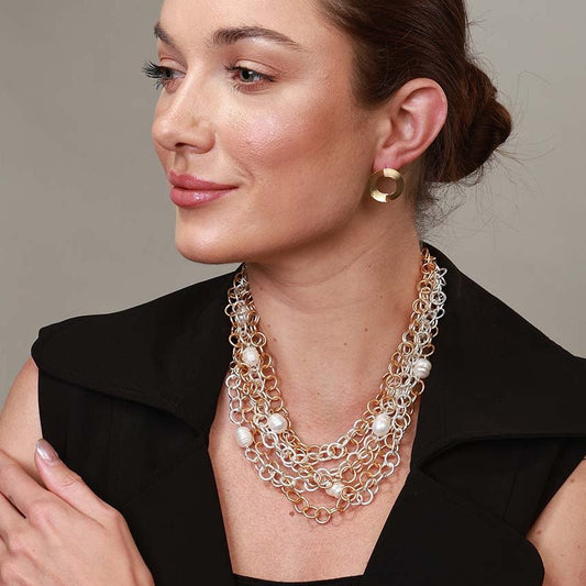 Mixed Metals NecklaceJewelryPosh Boutique