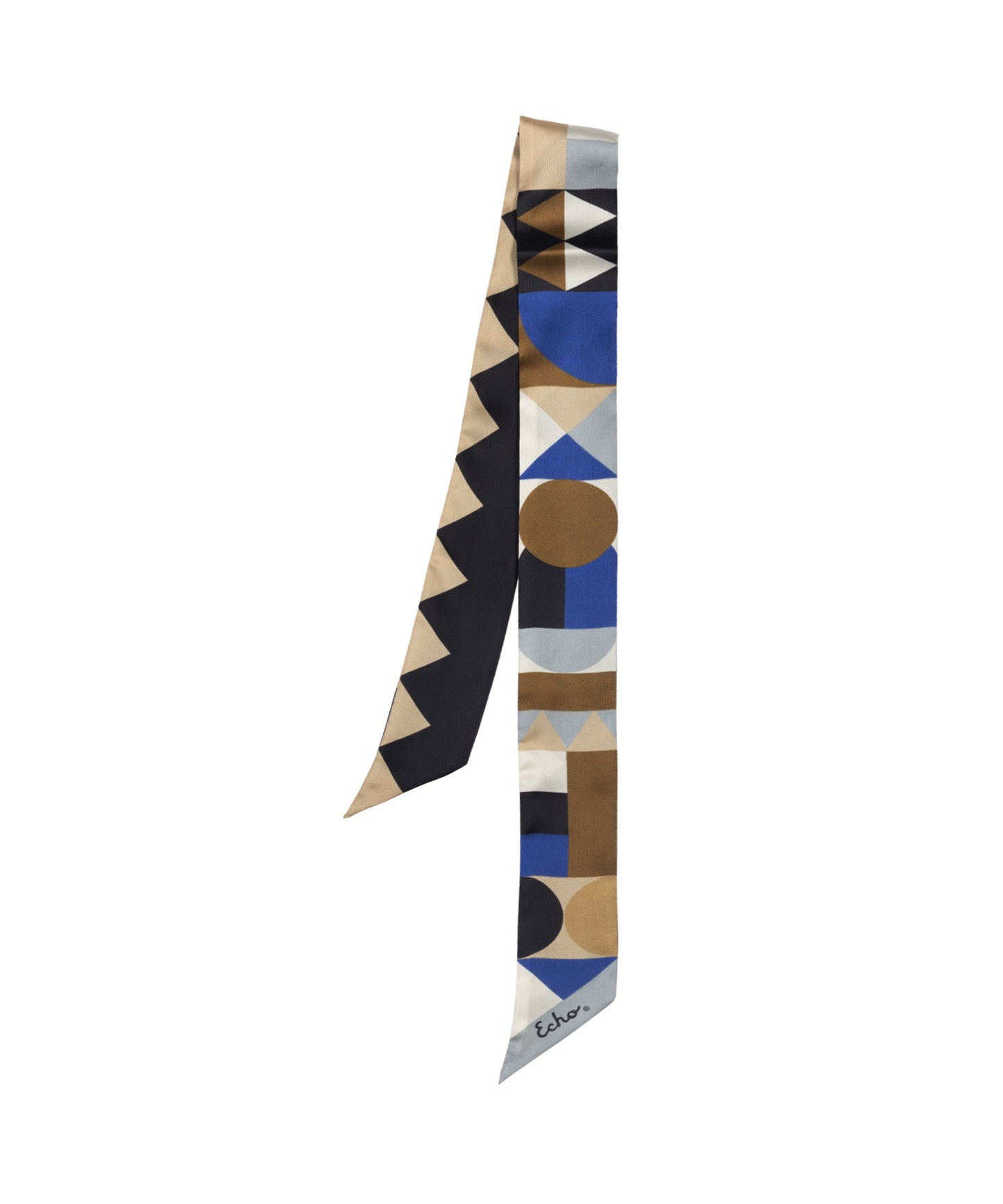 Modernist Geo Silk Ribbon ScarfPosh Boutique