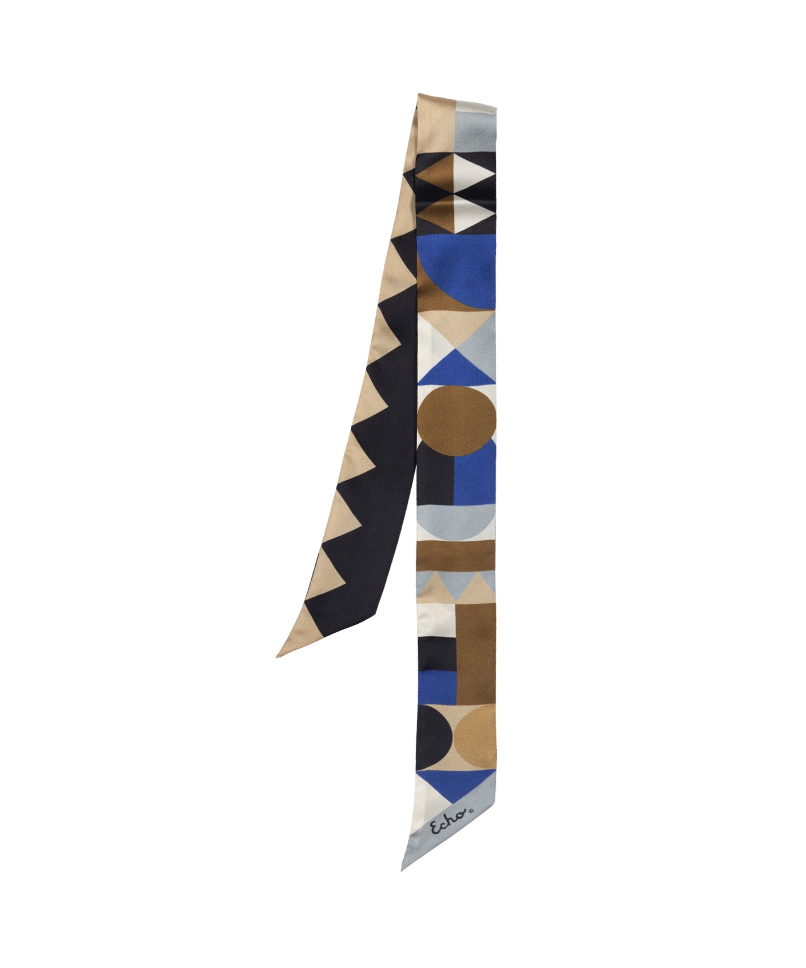 Modernist Geo Silk Ribbon ScarfPosh Boutique