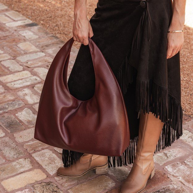Monaco Shoulder Bag - BurgundyHandbagsPosh Boutique