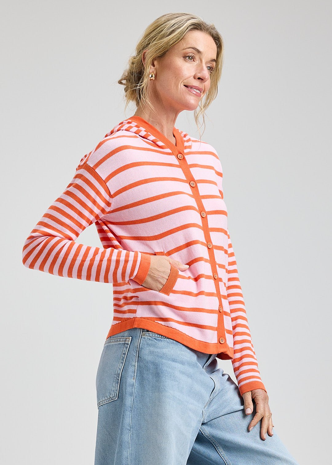Multi Stripe HoodieSweatersPosh Boutique