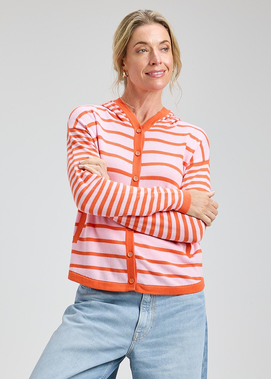 Multi Stripe HoodieSweatersPosh Boutique