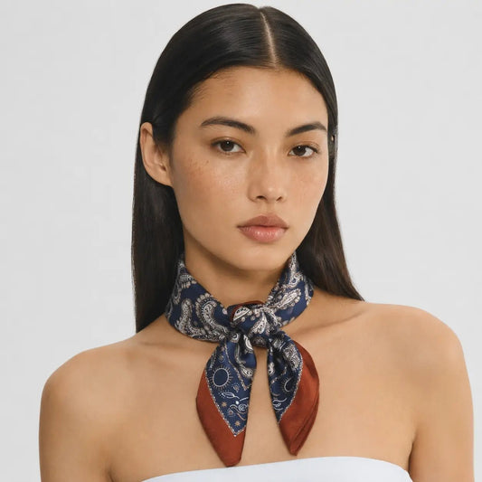 Paisley Bandana 100% Silk ScarfScarvesPosh Boutique