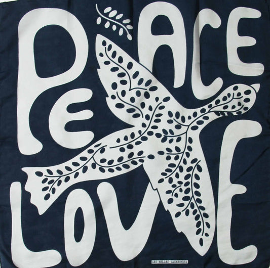 Peace and Love Silk SquarePosh Boutique