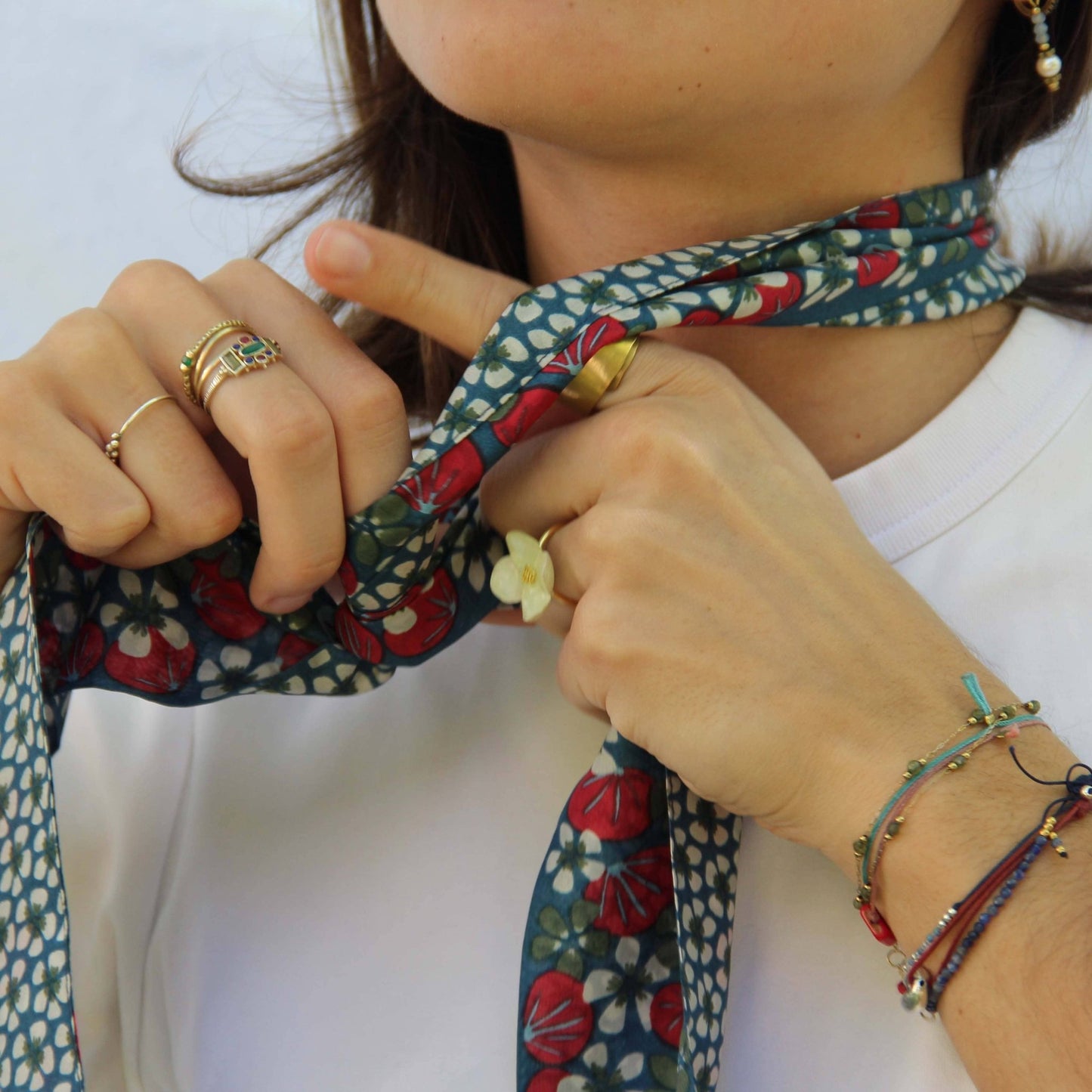 Petal Ribbon ScarfScarvesPosh Boutique