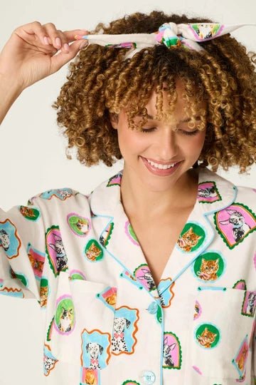 Picture Purrfect Pet Portraits 3-Piece Flannel PJ SetSleepwearPosh Boutique