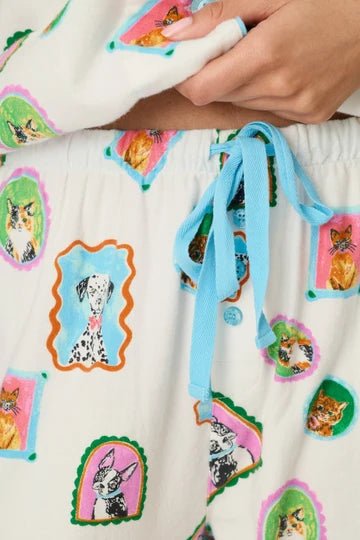 Picture Purrfect Pet Portraits 3-Piece Flannel PJ SetSleepwearPosh Boutique