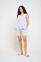 Pistache Sleeveless Linen TopTopsPosh Boutique