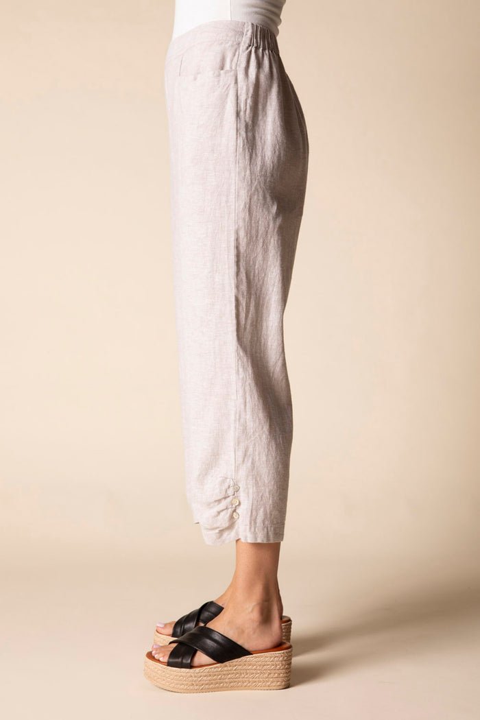 Pleat Button CapriPosh Boutique