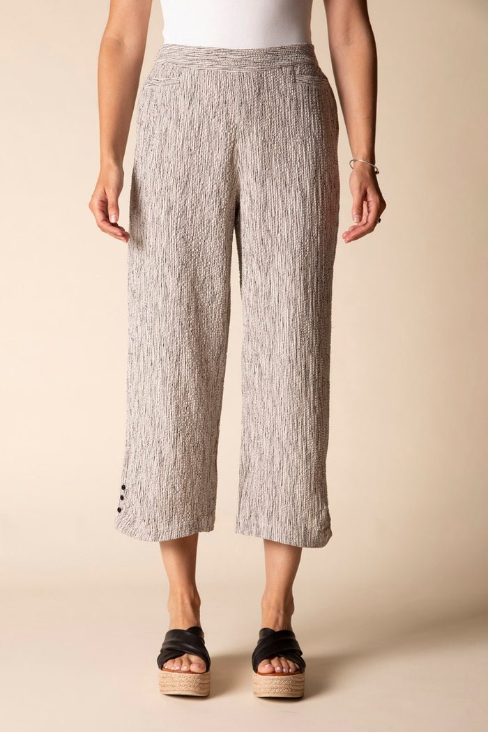 Pleat Button CapriPantsPosh Boutique