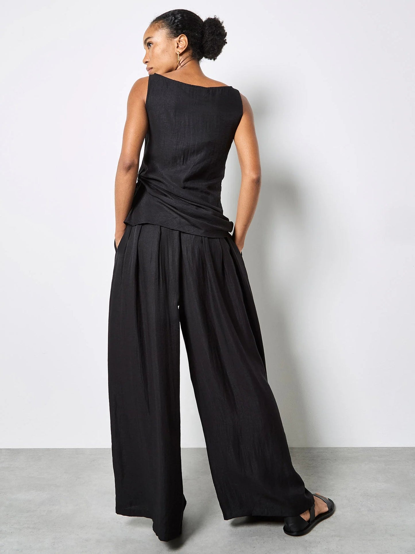 Pleated Twill TrousersPantsPosh Boutique