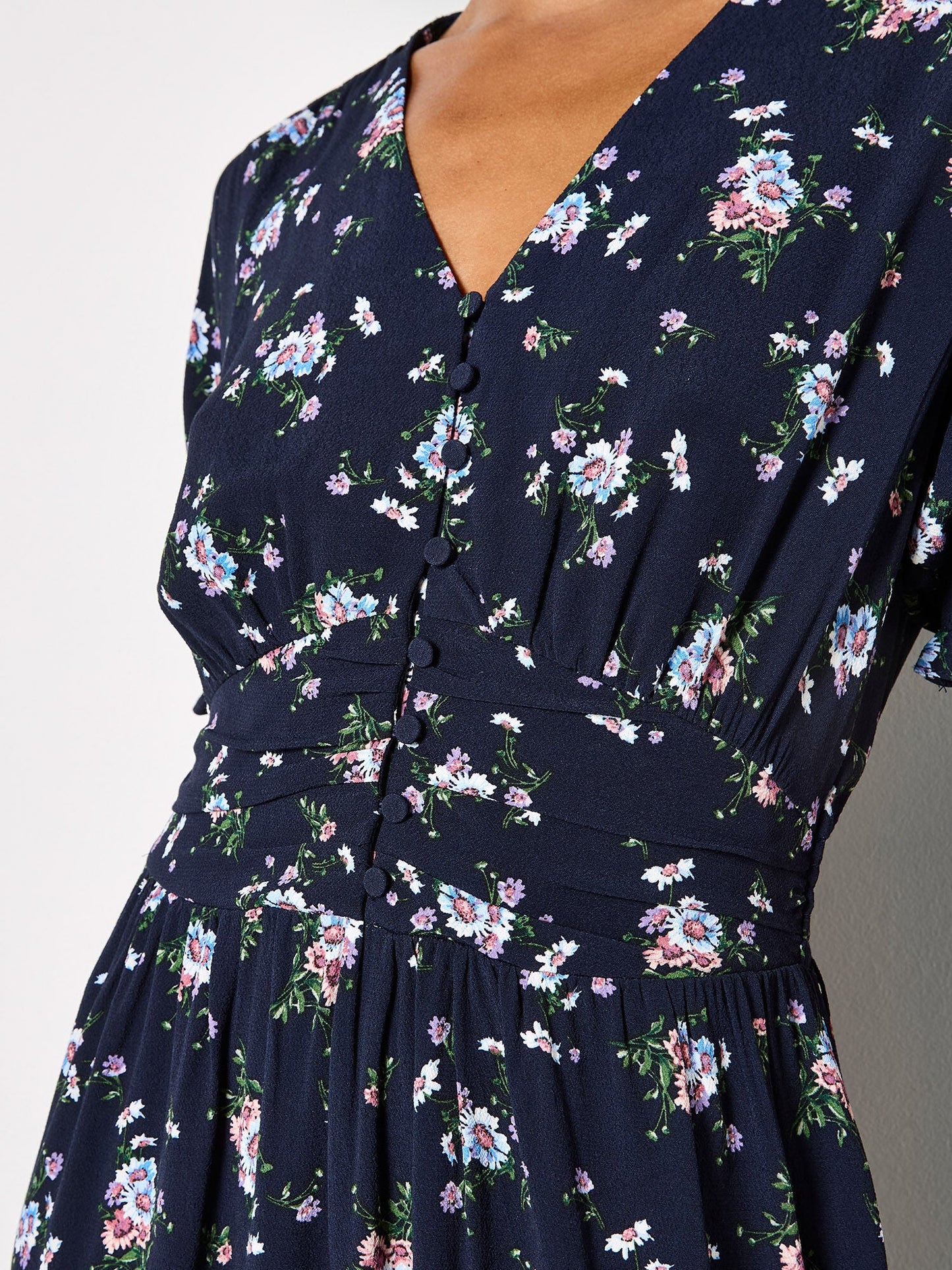 Pleated Waist Midi DressDressesPosh Boutique