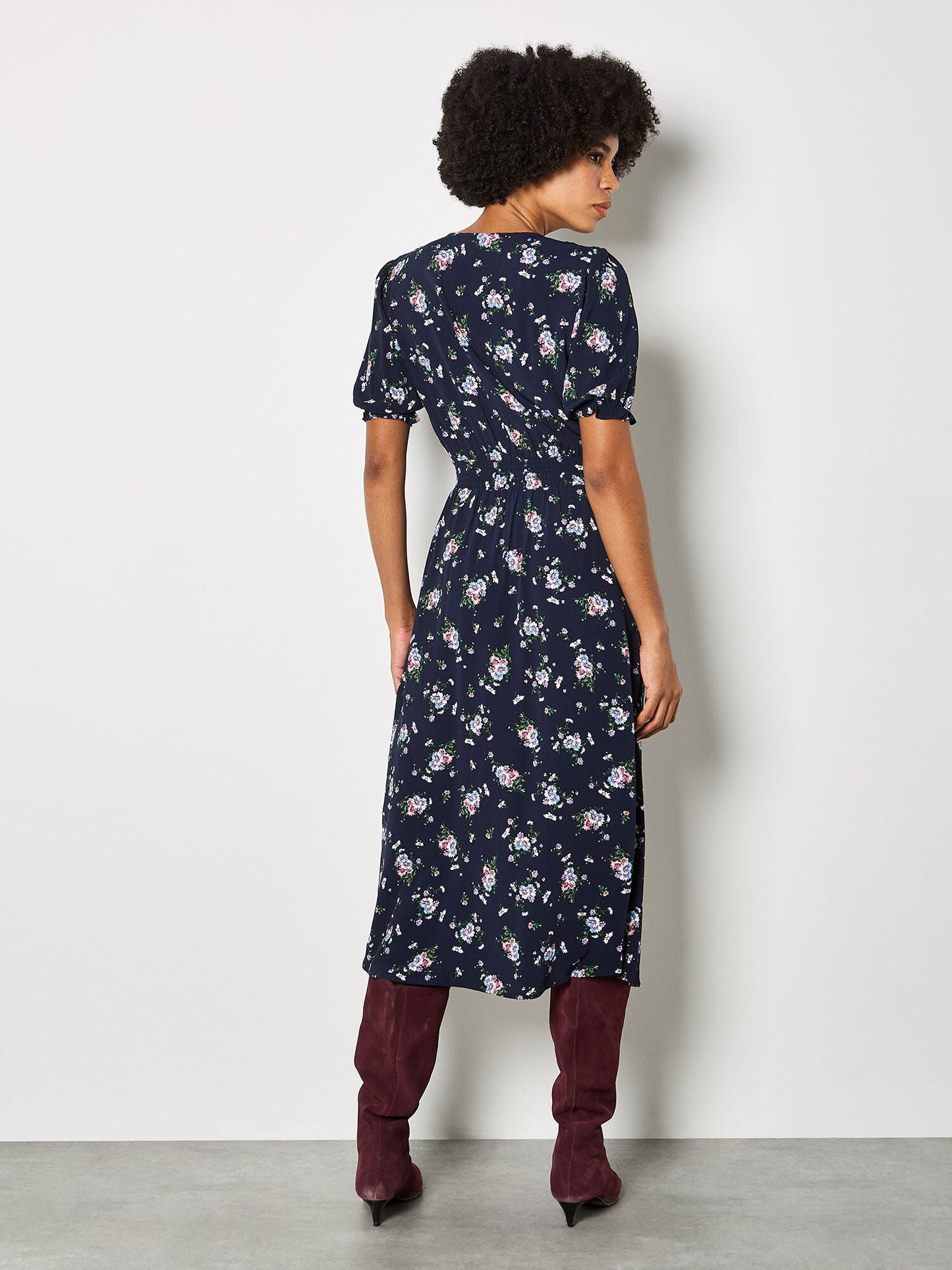 Pleated Waist Midi DressDressesPosh Boutique