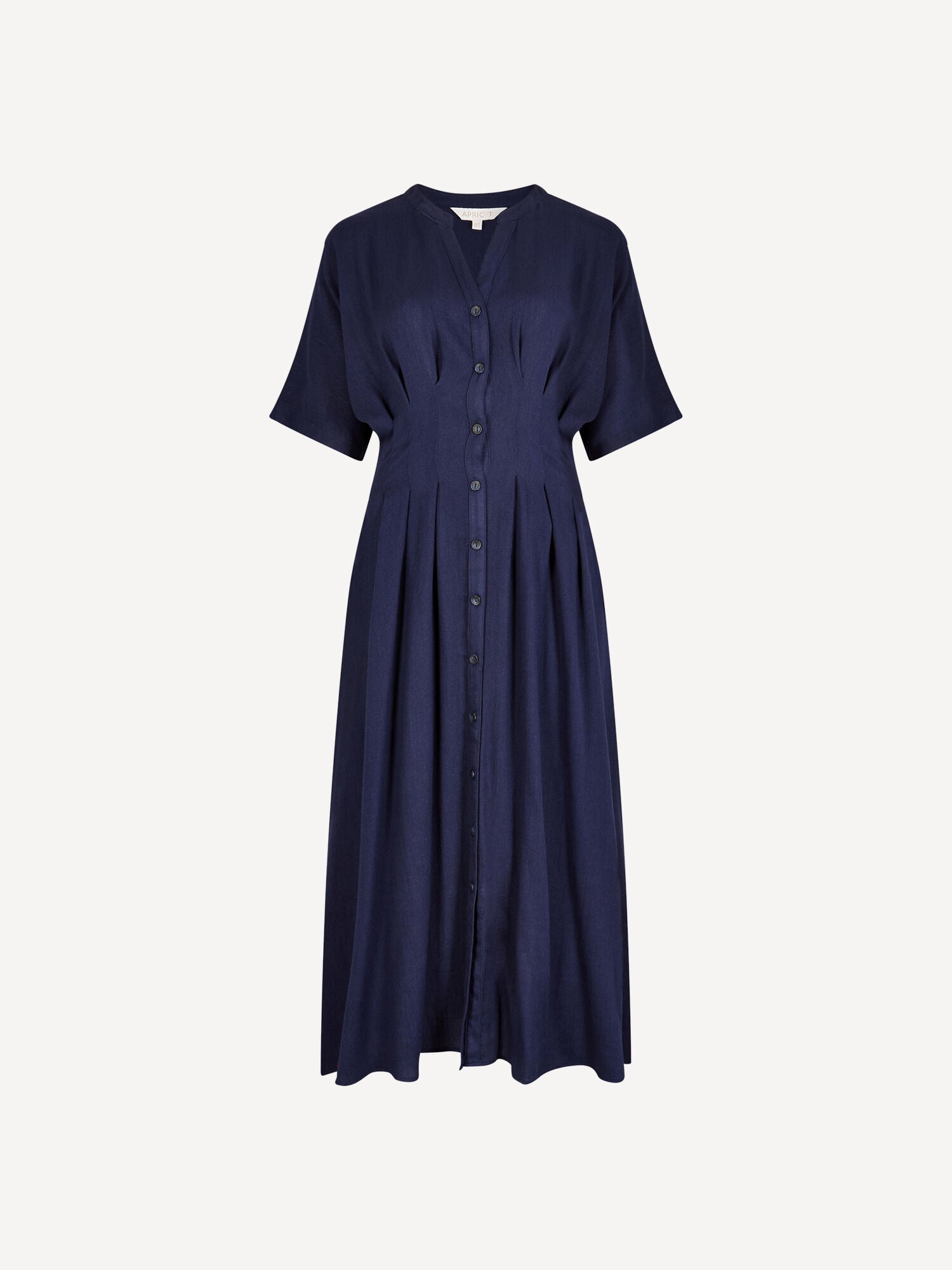Pleated Waist Midi Shirt DressDressesPosh Boutique