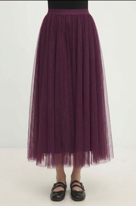 Plum Tulle SkirtSkirtsPosh Boutique