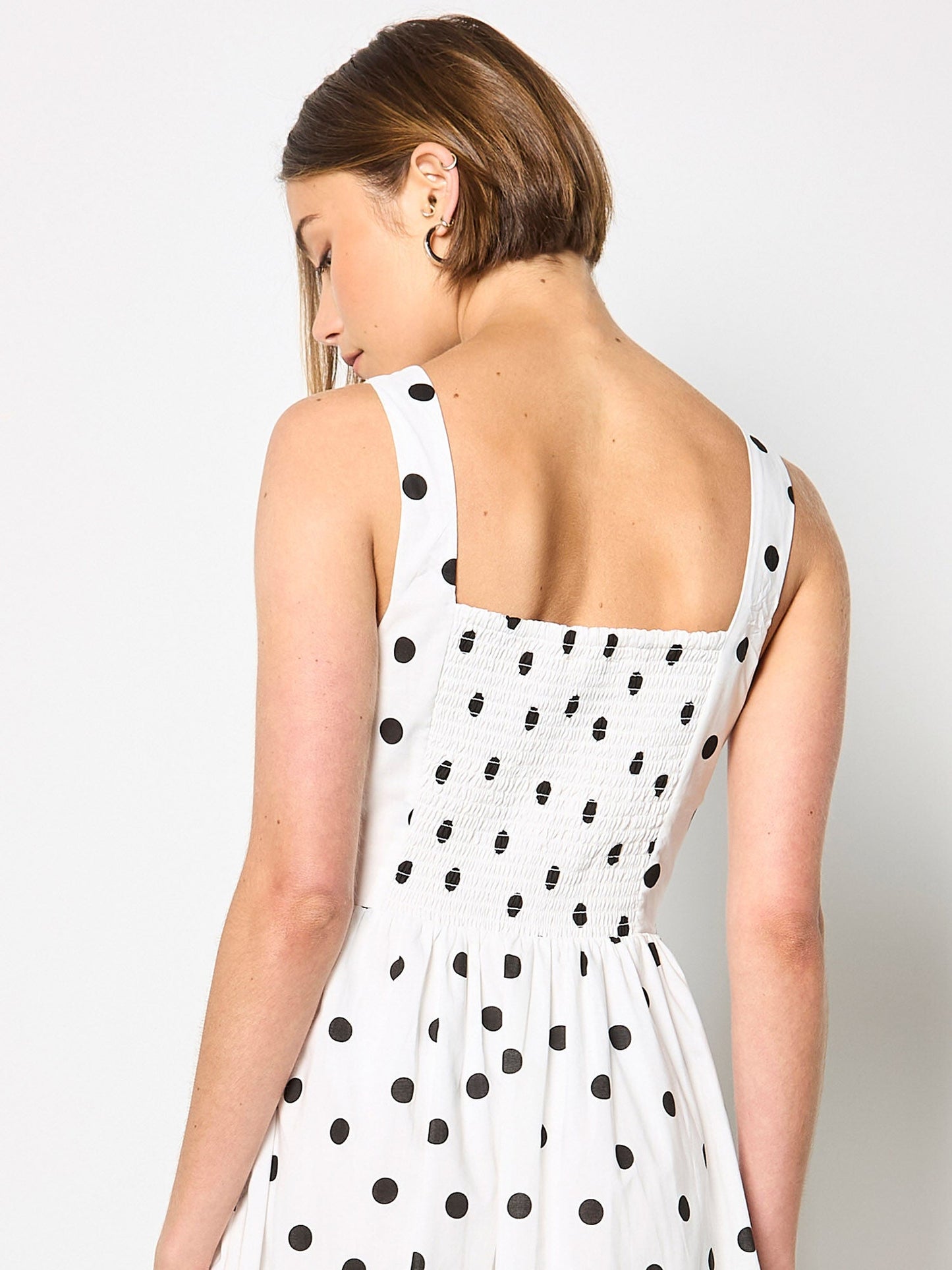 Polka Dot A - Line Midi DressDressesPosh Boutique