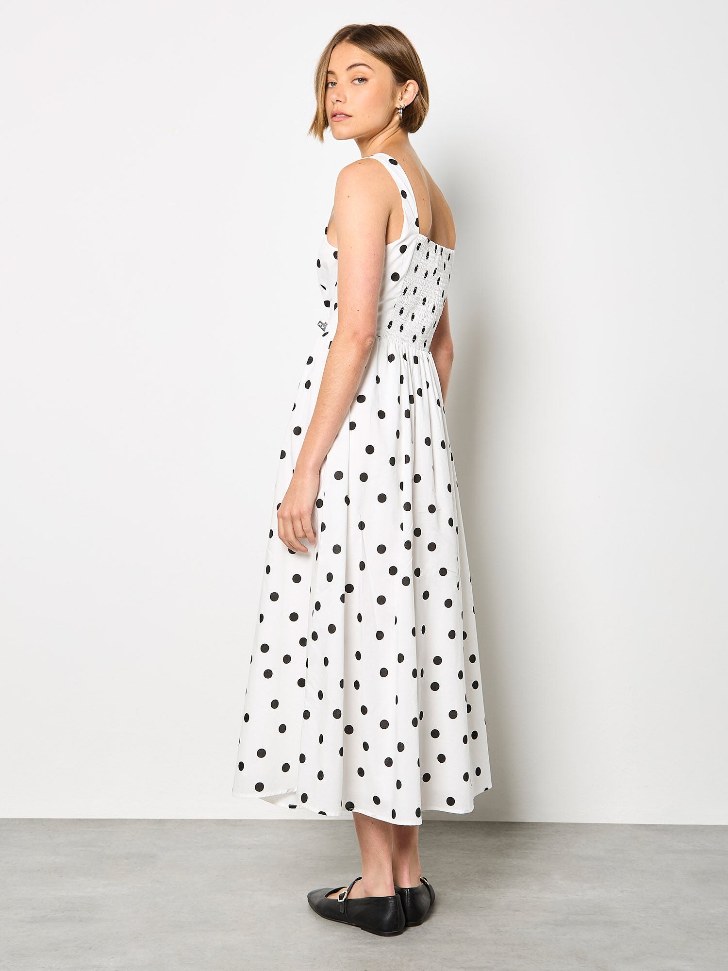 Polka Dot A - Line Midi DressDressesPosh Boutique