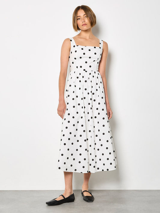 Polka Dot A - Line Midi DressDressesPosh Boutique