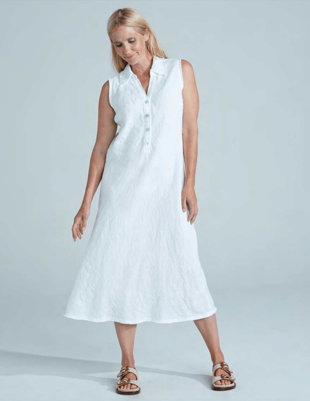 Posh Bias Linen DressDressesPosh Boutique