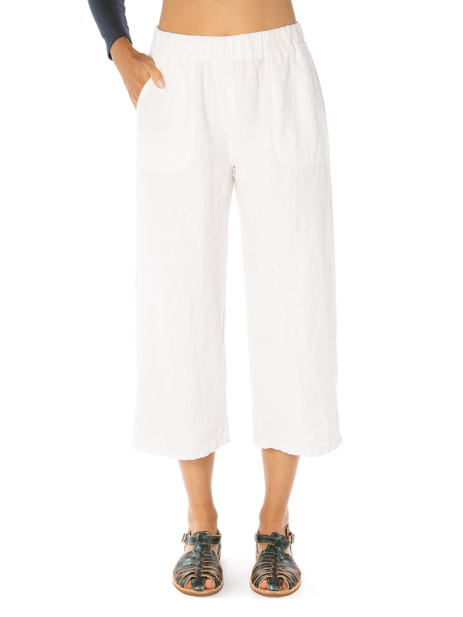 Posh Easy Crop Linen PantPantsPosh Boutique